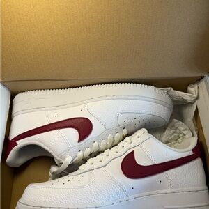 Nike Air Force 1 Low 'White Team Red Sneakers